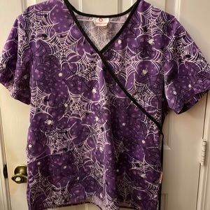 Halloween scrub top